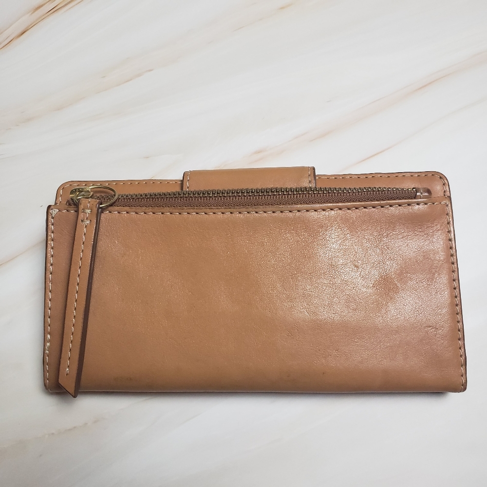 Fossil Emma Tab Tan Snap Clutch Wallet - image 6